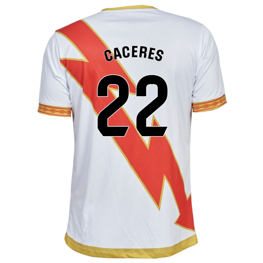 Kandiny Damen Daniel Cáceres #22 Weiß Heimtrikot Trikot 2023/24 T-Shirt