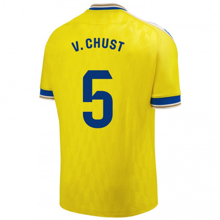 Kandiny Damen Víctor Chust #5 Gelb Heimtrikot Trikot 2023/24 T-Shirt