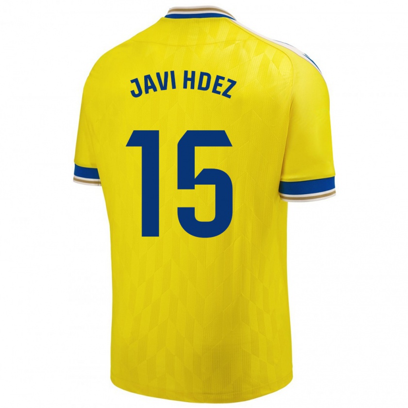 Kandiny Damen Javi Hernández #15 Gelb Heimtrikot Trikot 2023/24 T-Shirt