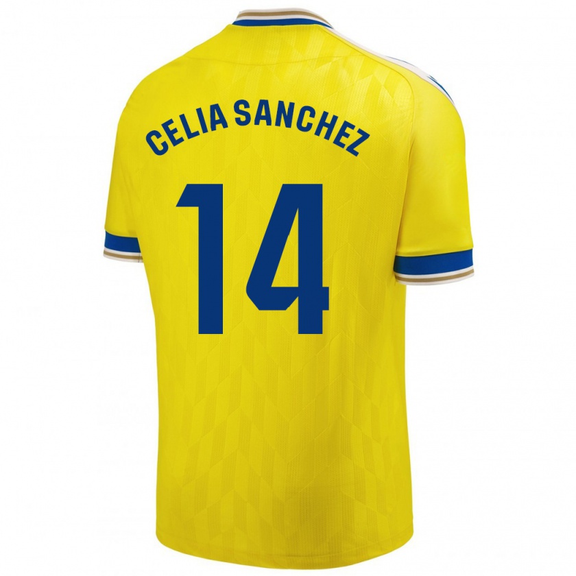 Kandiny Damen Celia Sánchez García #14 Gelb Heimtrikot Trikot 2023/24 T-Shirt