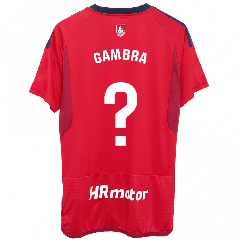 Kandiny Damen Javi Gambra #0 Rot Heimtrikot Trikot 2023/24 T-Shirt