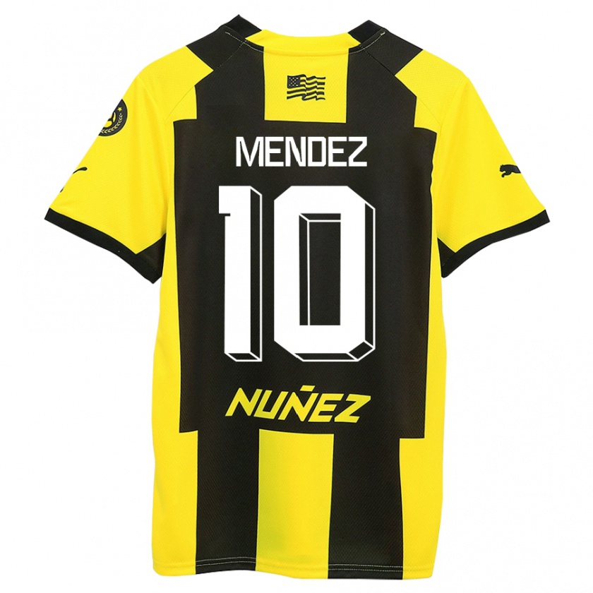 Kandiny Damen Kevin Méndez #10 Gelb Schwarz Heimtrikot Trikot 2023/24 T-Shirt