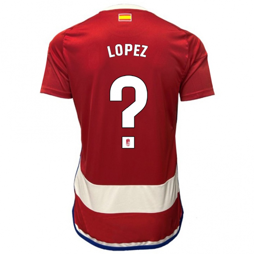 Kandiny Damen Hugo López #0 Rot Heimtrikot Trikot 2023/24 T-Shirt