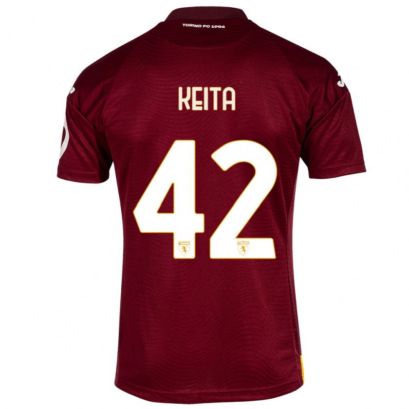 Kandiny Damen Karamoko Keita #42 Dunkelrot Heimtrikot Trikot 2023/24 T-Shirt