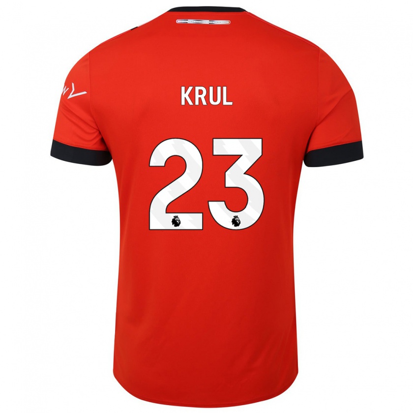 Kandiny Damen Tim Krul #23 Rot Heimtrikot Trikot 2023/24 T-Shirt