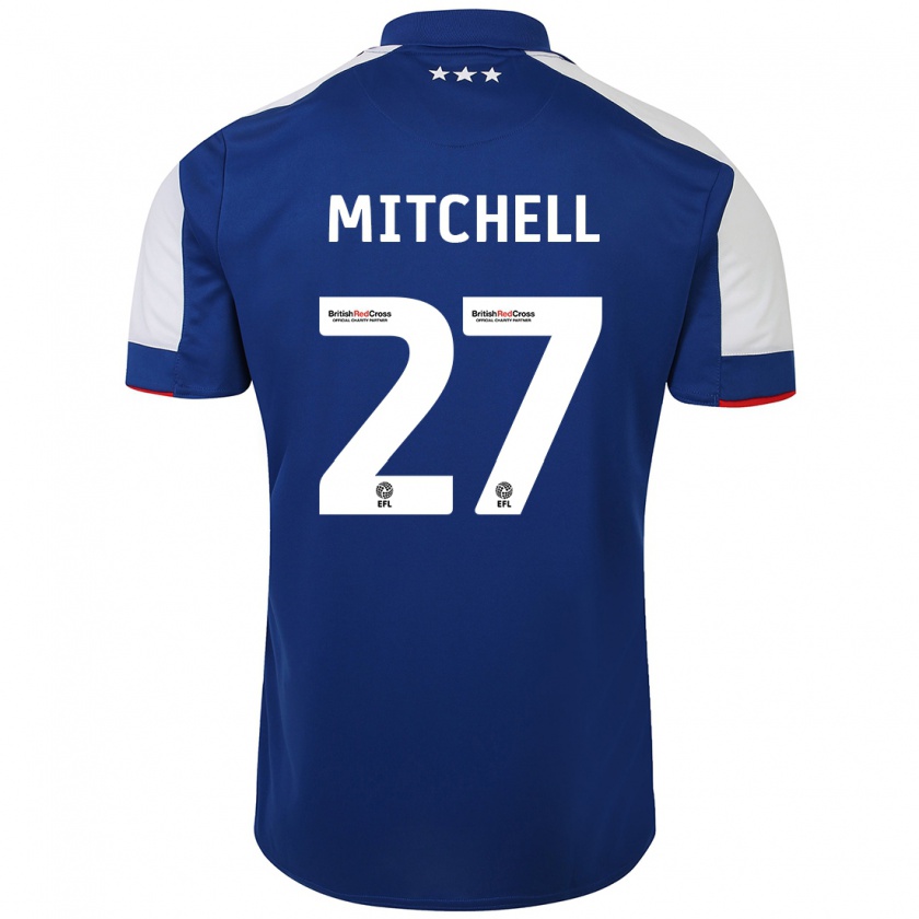 Kandiny Damen Leah Mitchell #27 Blau Heimtrikot Trikot 2023/24 T-Shirt