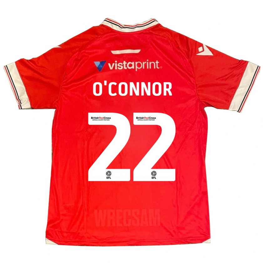 Kandiny Damen Thomas O'connor #22 Rot Heimtrikot Trikot 2023/24 T-Shirt