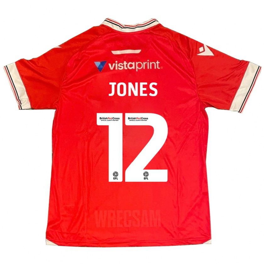 Kandiny Damen Carra Jones #12 Rot Heimtrikot Trikot 2023/24 T-Shirt