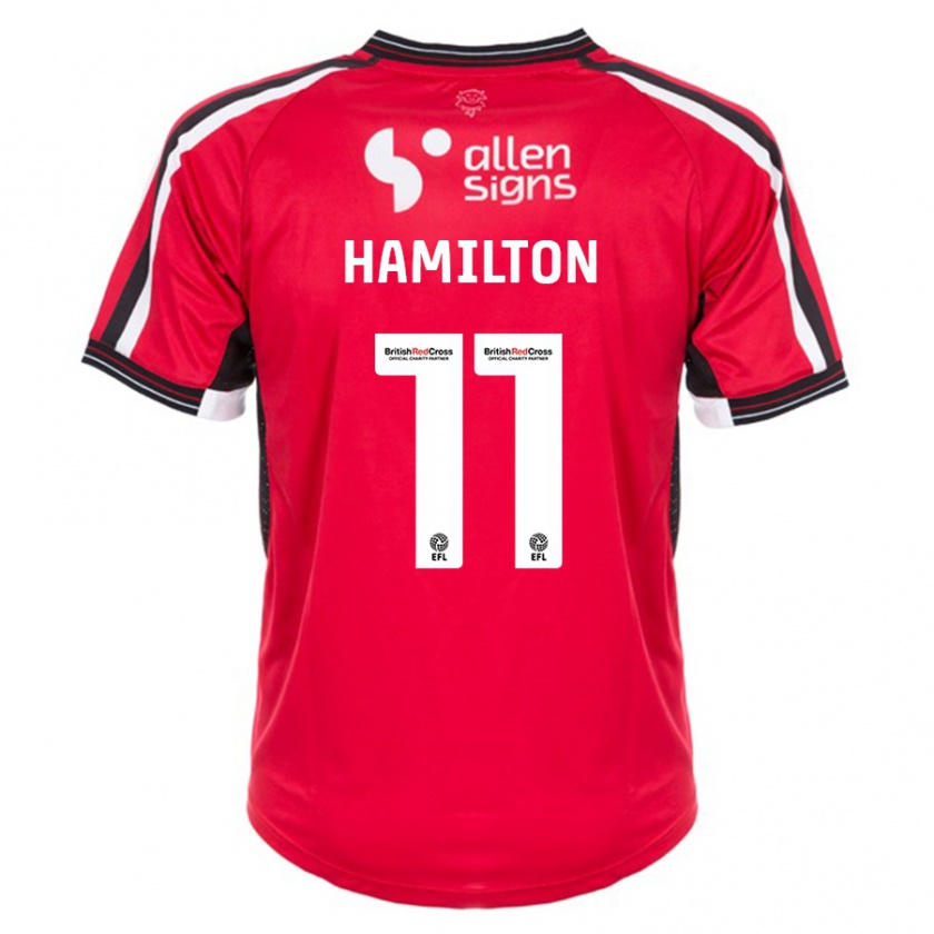 Kandiny Damen Ethan Hamilton #11 Rot Heimtrikot Trikot 2023/24 T-Shirt