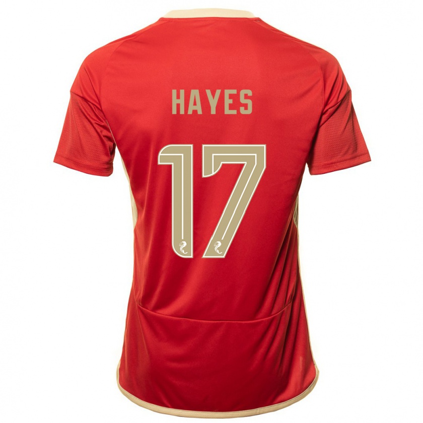 Kandiny Damen Jonny Hayes #17 Rot Heimtrikot Trikot 2023/24 T-Shirt