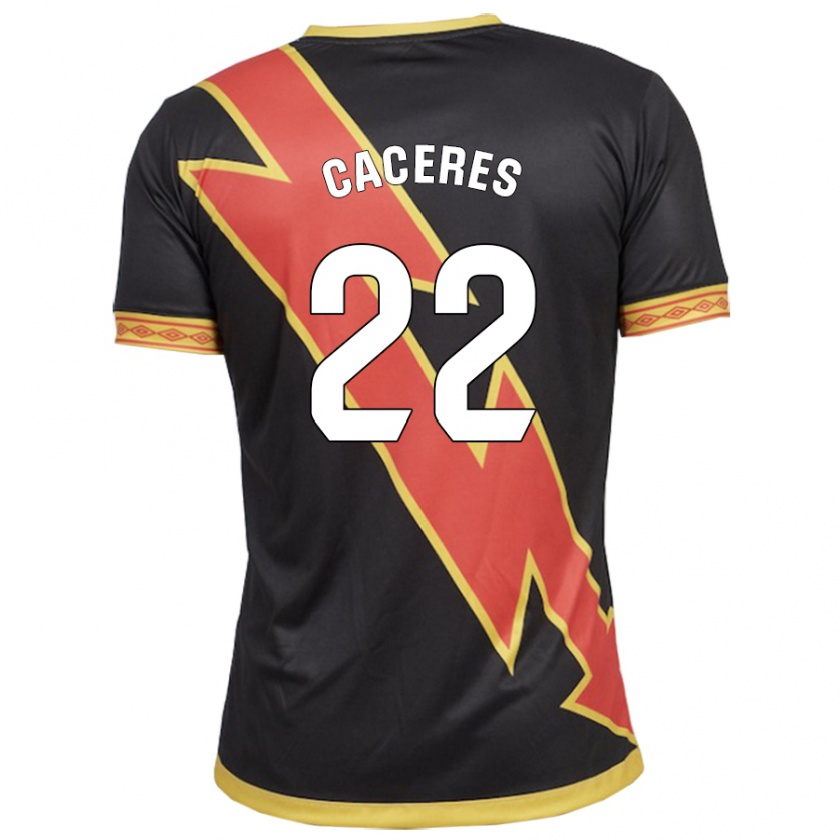 Kandiny Damen Daniel Cáceres #22 Schwarz Auswärtstrikot Trikot 2023/24 T-Shirt