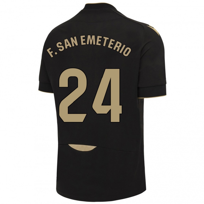 Kandiny Damen Fede San Emeterio #24 Schwarz Auswärtstrikot Trikot 2023/24 T-Shirt