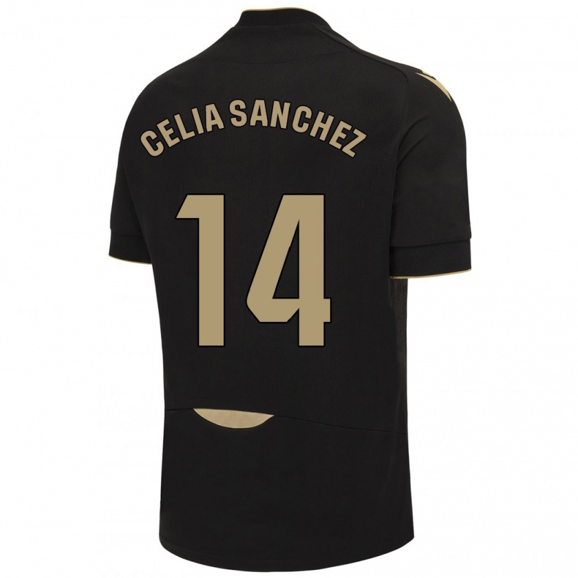 Kandiny Damen Celia Sánchez García #14 Schwarz Auswärtstrikot Trikot 2023/24 T-Shirt