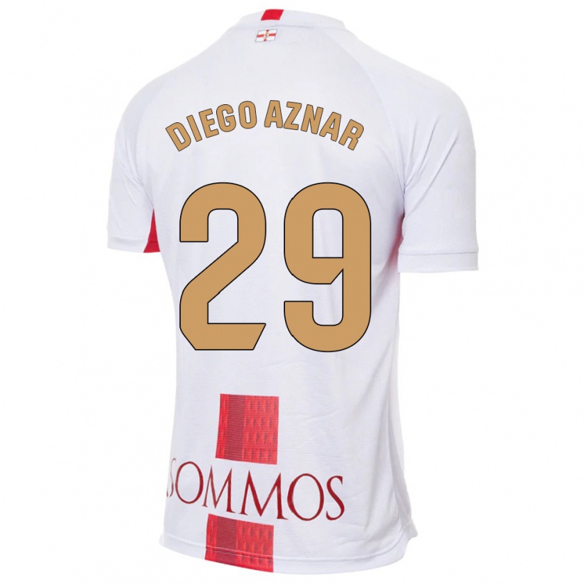 Kandiny Damen Diego Aznar #29 Weiß Auswärtstrikot Trikot 2023/24 T-Shirt