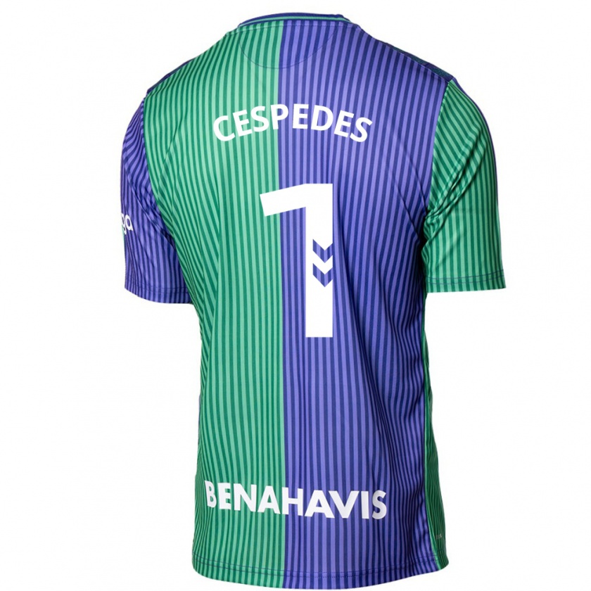 Kandiny Damen Andrés Céspedes #1 Grün Blau Auswärtstrikot Trikot 2023/24 T-Shirt