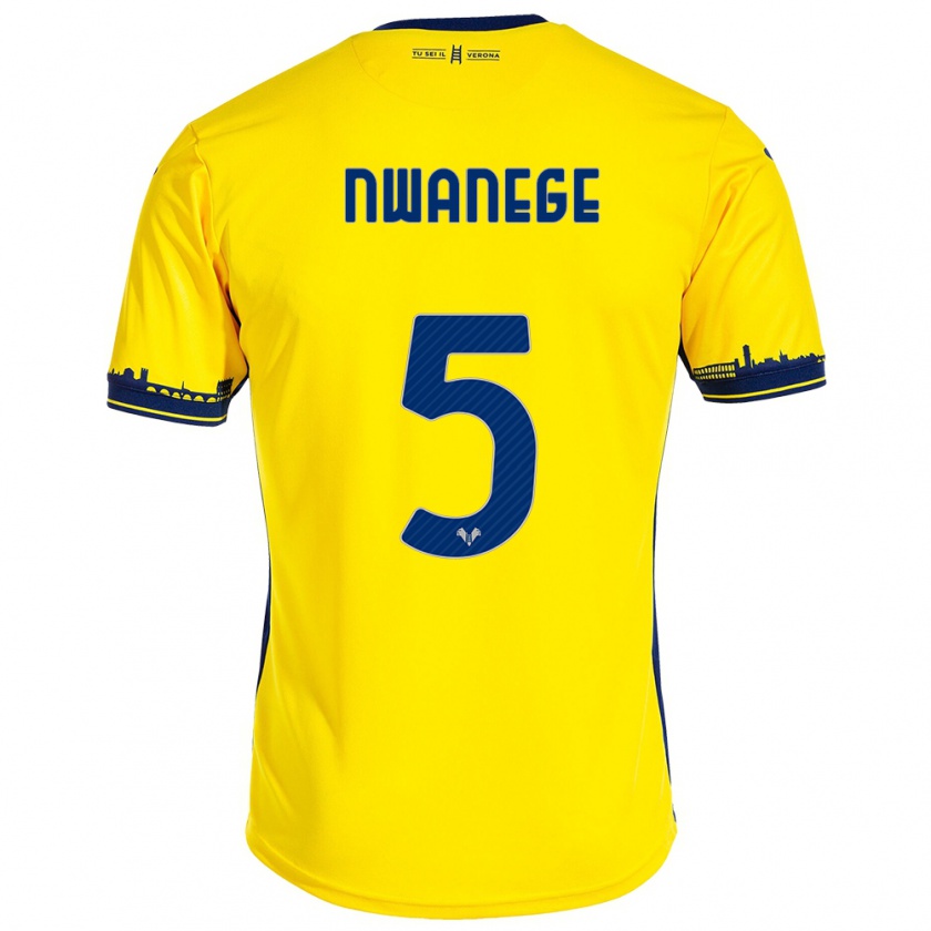 Kandiny Damen Karlson Nwanege #5 Gelb Auswärtstrikot Trikot 2023/24 T-Shirt