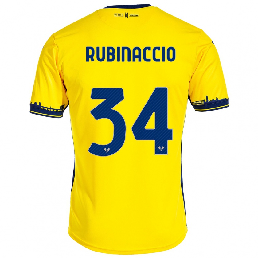 Kandiny Damen Nikol Rubinaccio #34 Gelb Auswärtstrikot Trikot 2023/24 T-Shirt