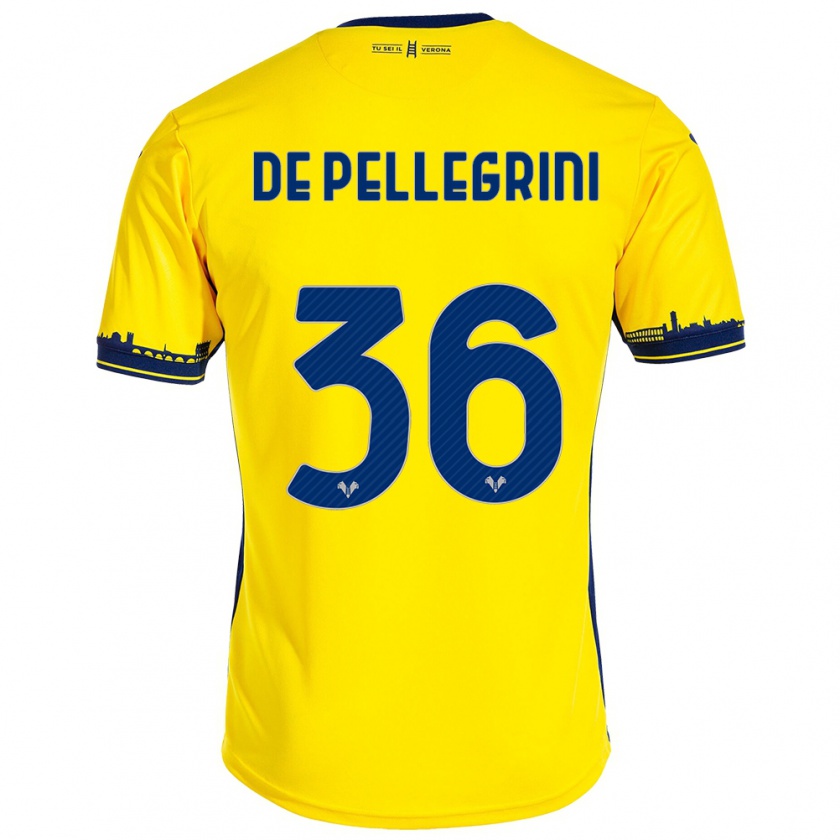 Kandiny Damen Erika De Pellegrini #36 Gelb Auswärtstrikot Trikot 2023/24 T-Shirt