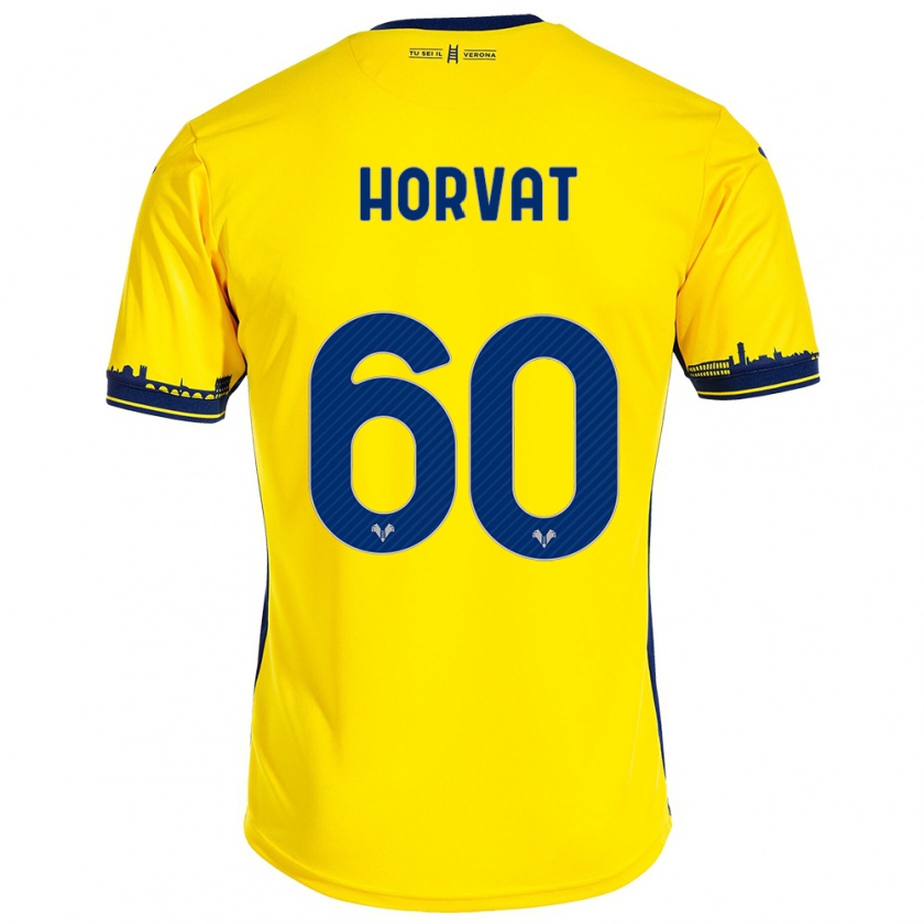 Kandiny Damen Mihaela Horvat #60 Gelb Auswärtstrikot Trikot 2023/24 T-Shirt