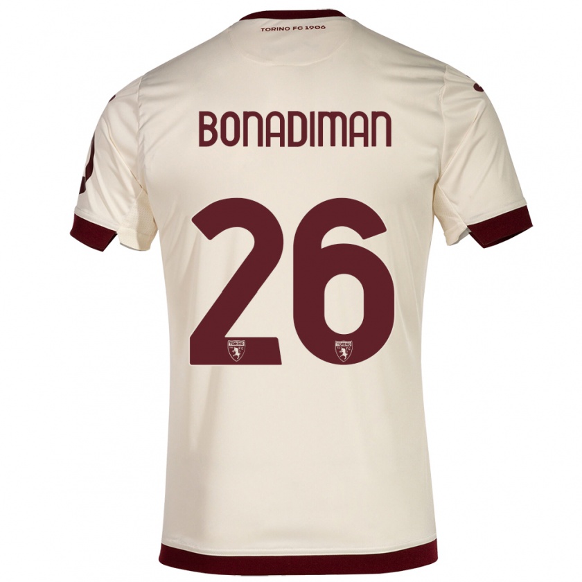 Kandiny Damen Matteo Bonadiman #26 Sekt Auswärtstrikot Trikot 2023/24 T-Shirt