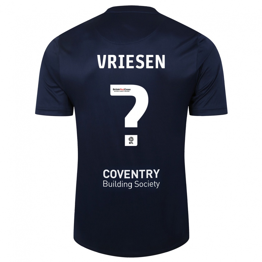 Kandiny Damen Fabian Vriesen #0 Rote Marine Auswärtstrikot Trikot 2023/24 T-Shirt