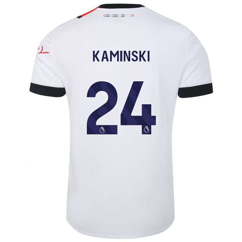 Kandiny Damen Thomas Kaminski #24 Weiß Auswärtstrikot Trikot 2023/24 T-Shirt