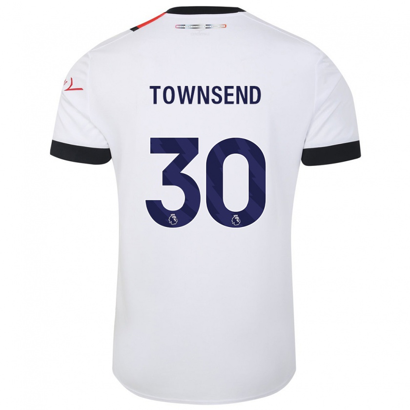 Kandiny Damen Andros Townsend #30 Weiß Auswärtstrikot Trikot 2023/24 T-Shirt