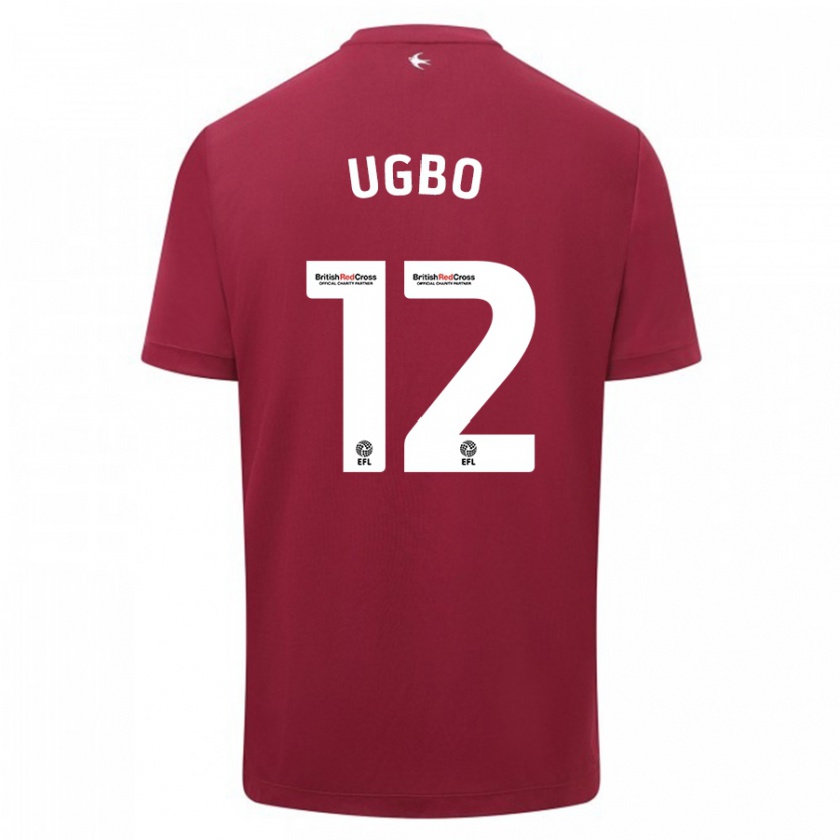 Kandiny Damen Iké Ugbo #12 Rot Auswärtstrikot Trikot 2023/24 T-Shirt