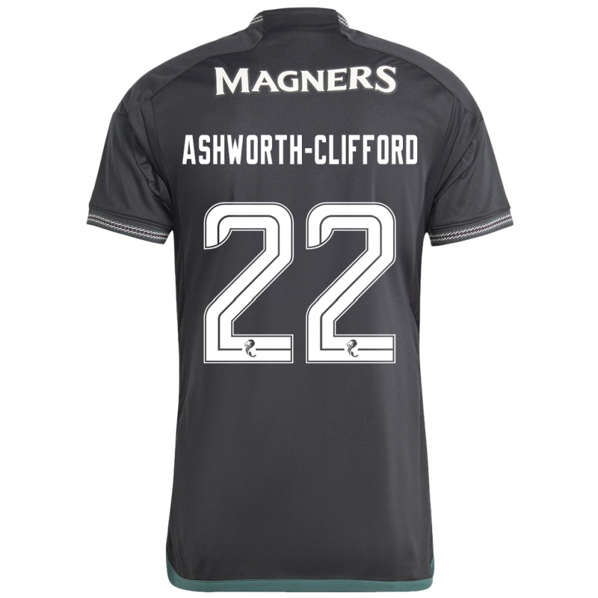 Kandiny Damen Lucy Ashworth-Clifford #22 Schwarz Auswärtstrikot Trikot 2023/24 T-Shirt