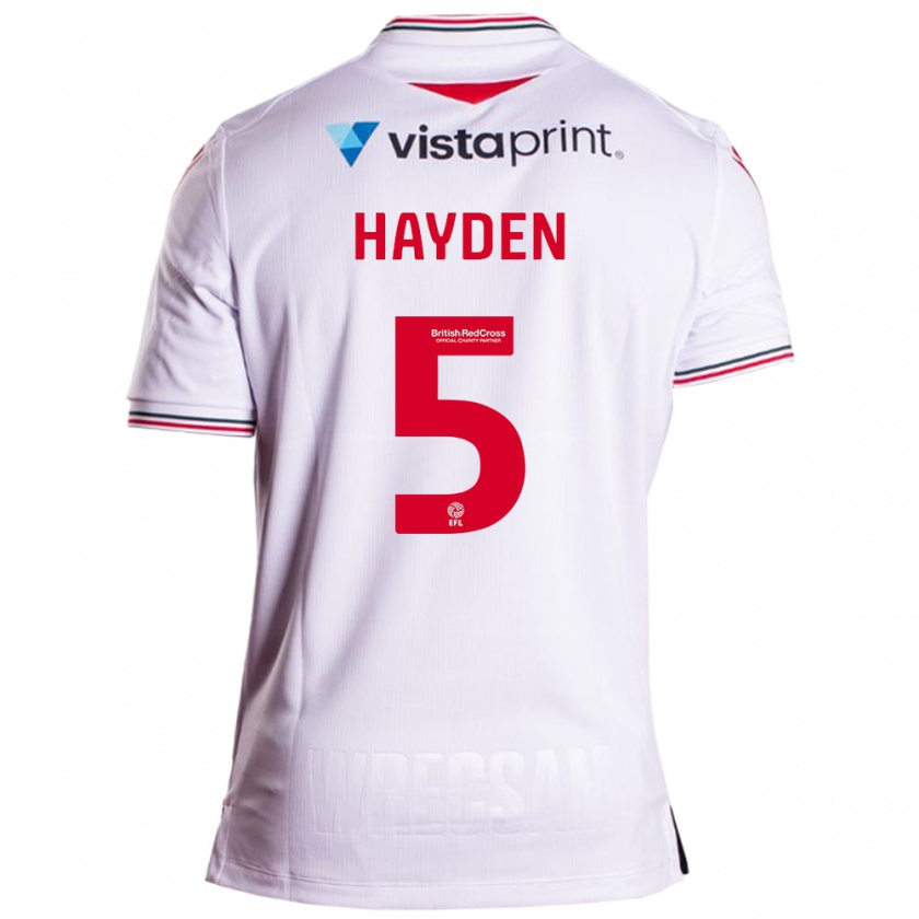 Kandiny Damen Aaron Hayden #5 Weiß Auswärtstrikot Trikot 2023/24 T-Shirt