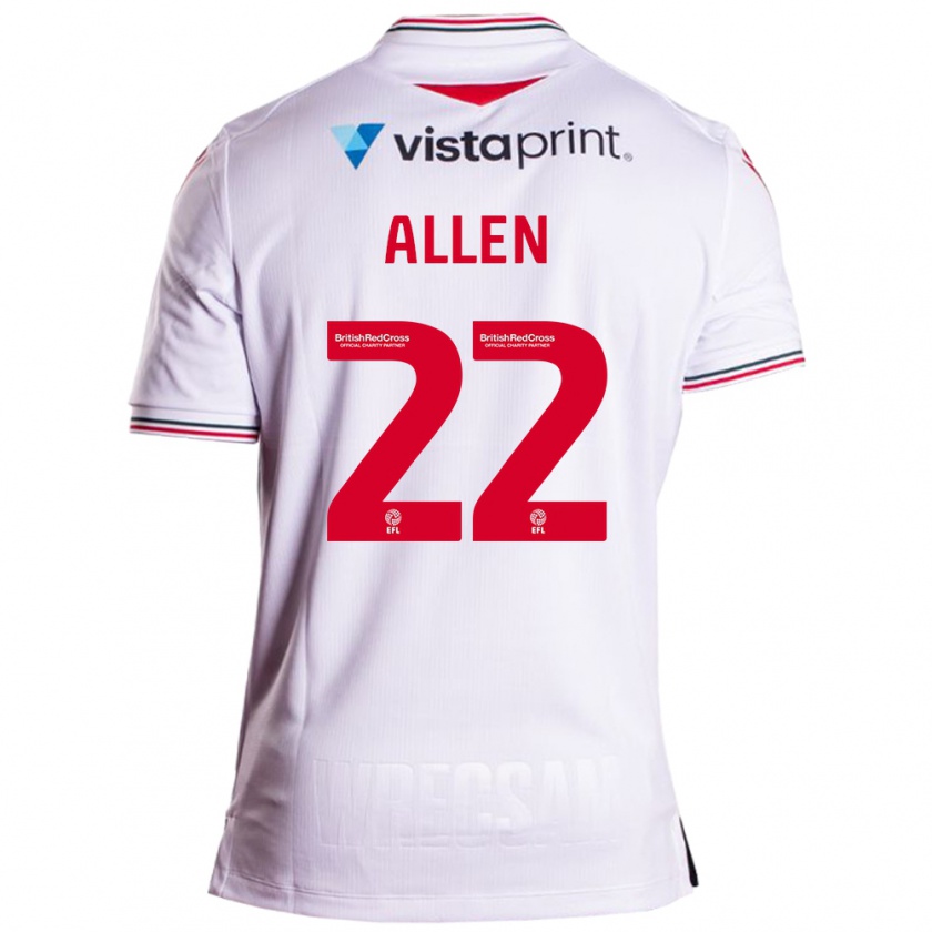 Kandiny Damen Keren Allen #22 Weiß Auswärtstrikot Trikot 2023/24 T-Shirt