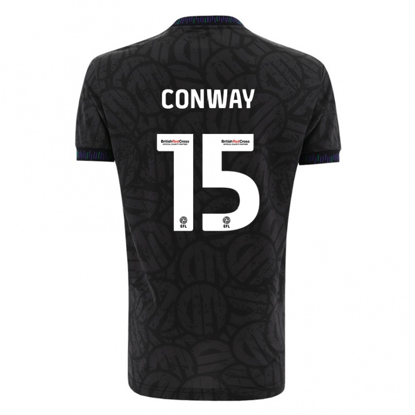 Kandiny Damen Tommy Conway #15 Schwarz Auswärtstrikot Trikot 2023/24 T-Shirt