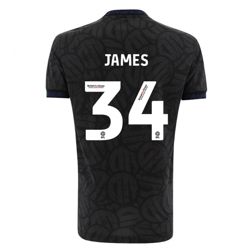 Kandiny Damen Joseph James #34 Schwarz Auswärtstrikot Trikot 2023/24 T-Shirt