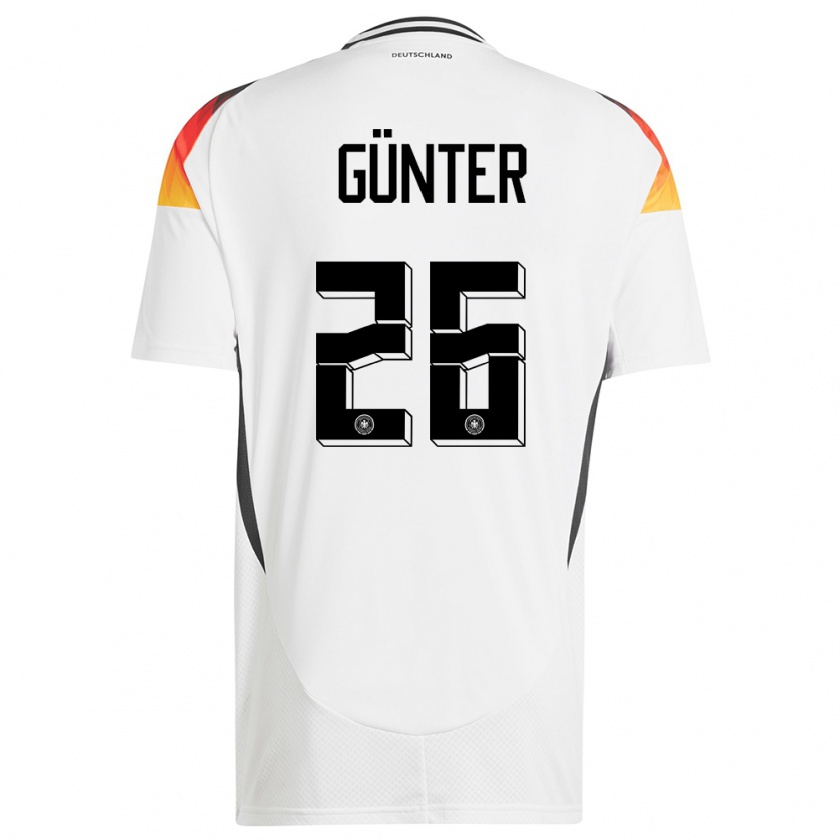 Kandiny Kinder Deutschland Christian Günter #26 Weiß Heimtrikot Trikot 24-26 T-Shirt