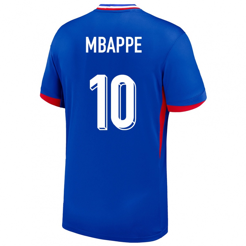 Kandiny Kinder Frankreich Kylian Mbappe #10 Blau Heimtrikot Trikot 24-26 T-Shirt