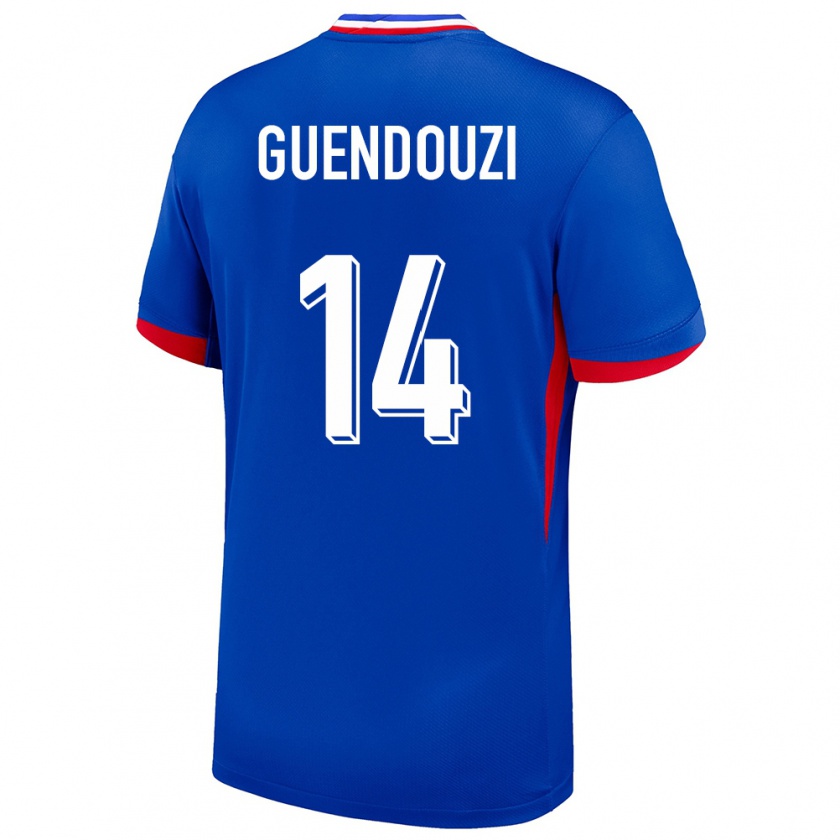 Kandiny Kinder Frankreich Matteo Guendouzi #14 Blau Heimtrikot Trikot 24-26 T-Shirt