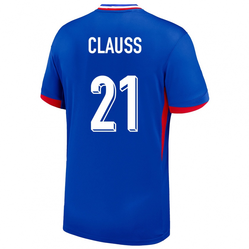 Kandiny Kinder Frankreich Jonathan Clauss #21 Blau Heimtrikot Trikot 24-26 T-Shirt