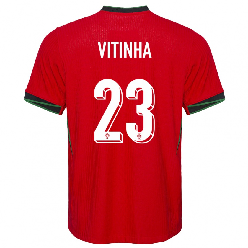 Kandiny Kinder Portugal Vitinha #23 Rot Heimtrikot Trikot 24-26 T-Shirt