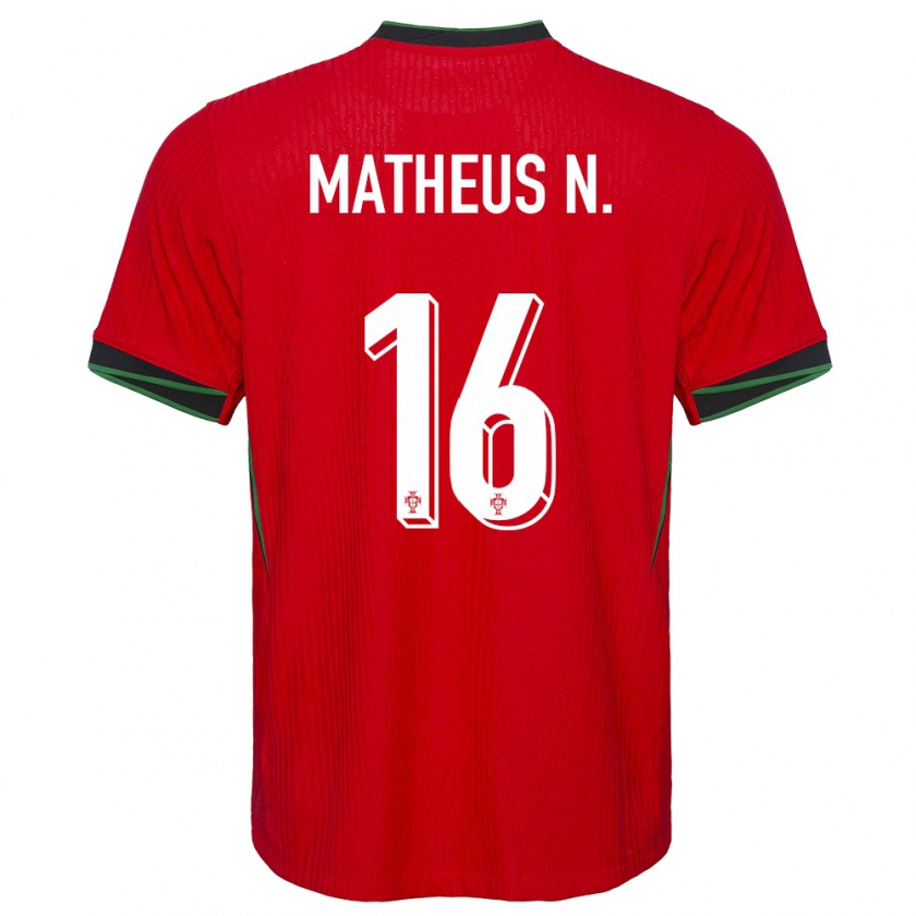 Kandiny Kinder Portugal Matheus Nunes #16 Rot Heimtrikot Trikot 24-26 T-Shirt