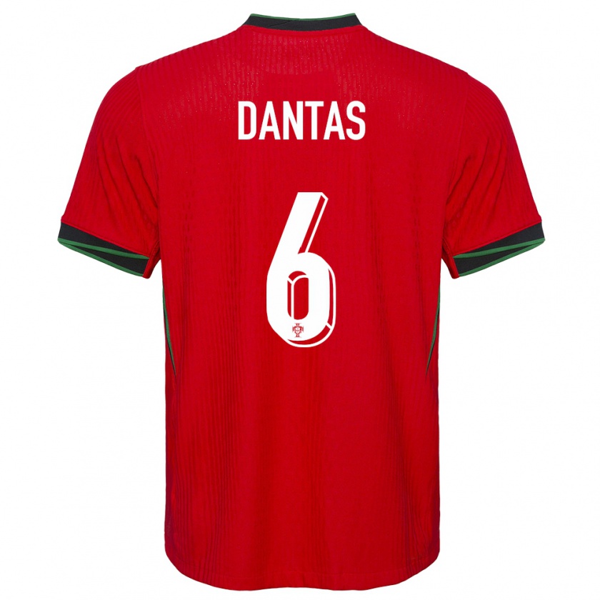 Kandiny Kinder Portugal Tiago Dantas #6 Rot Heimtrikot Trikot 24-26 T-Shirt