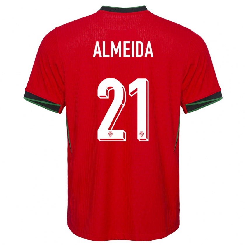 Kandiny Kinder Portugal Andre Almeida #21 Rot Heimtrikot Trikot 24-26 T-Shirt