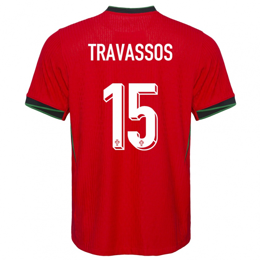 Kandiny Kinder Portugal Diogo Travassos #15 Rot Heimtrikot Trikot 24-26 T-Shirt