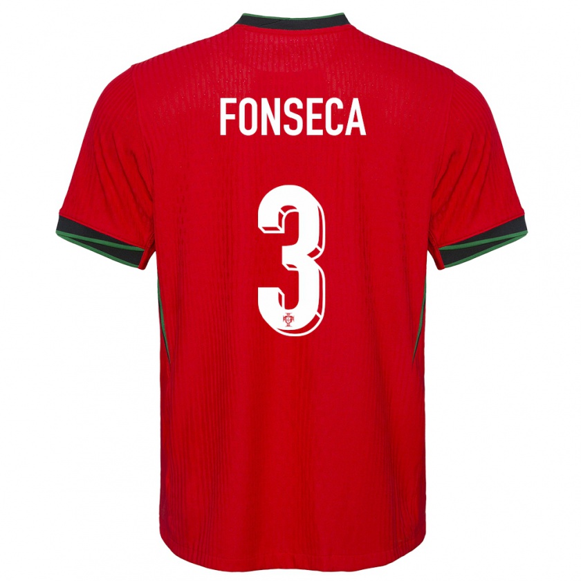 Kandiny Kinder Portugal Joao Fonseca #3 Rot Heimtrikot Trikot 24-26 T-Shirt