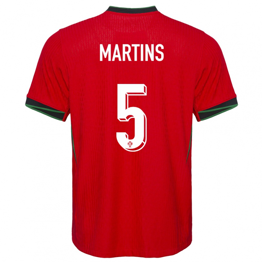 Kandiny Kinder Portugal Leandro Martins #5 Rot Heimtrikot Trikot 24-26 T-Shirt