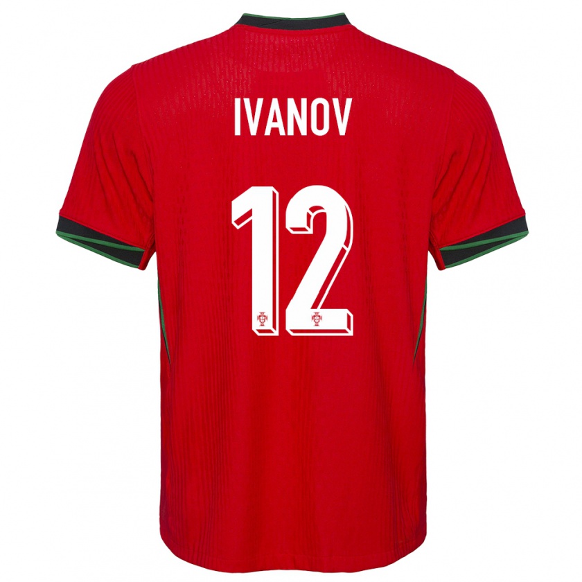 Kandiny Kinder Portugal David Ivanov #12 Rot Heimtrikot Trikot 24-26 T-Shirt