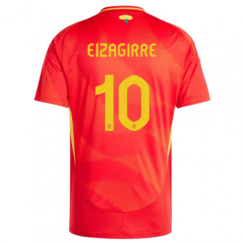 Kandiny Kinder Spanien Nerea Eizagirre #10 Rot Heimtrikot Trikot 24-26 T-Shirt