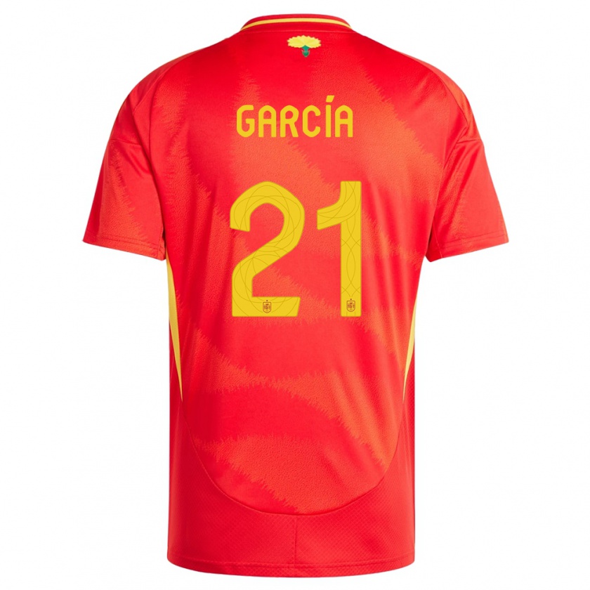 Kandiny Kinder Spanien Sheila Garcia #21 Rot Heimtrikot Trikot 24-26 T-Shirt