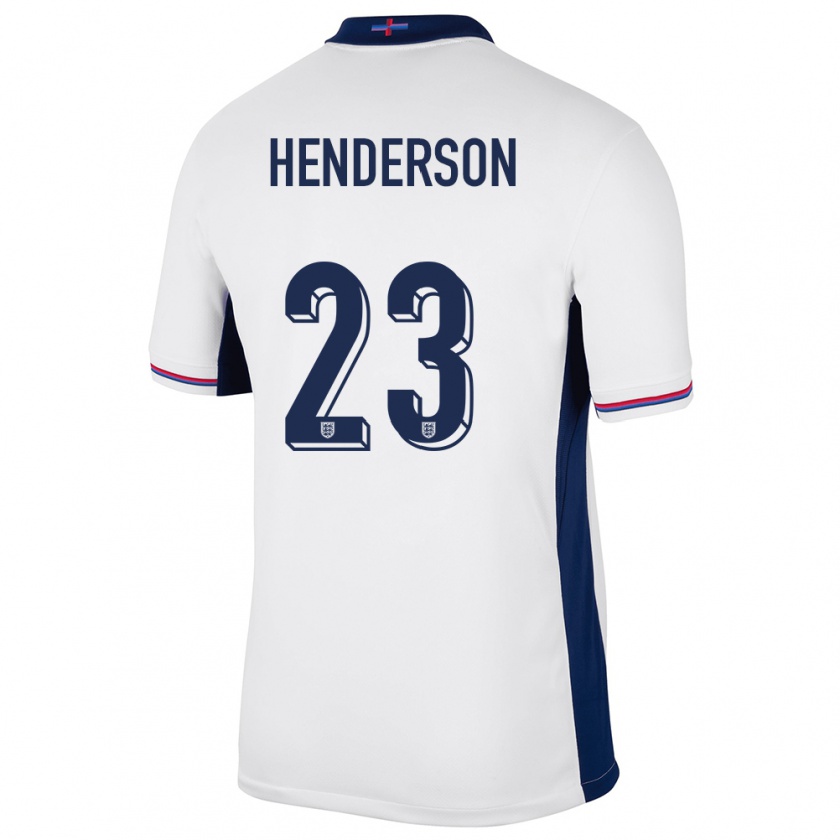 Kandiny Kinder England Dean Henderson #23 Weiß Heimtrikot Trikot 24-26 T-Shirt