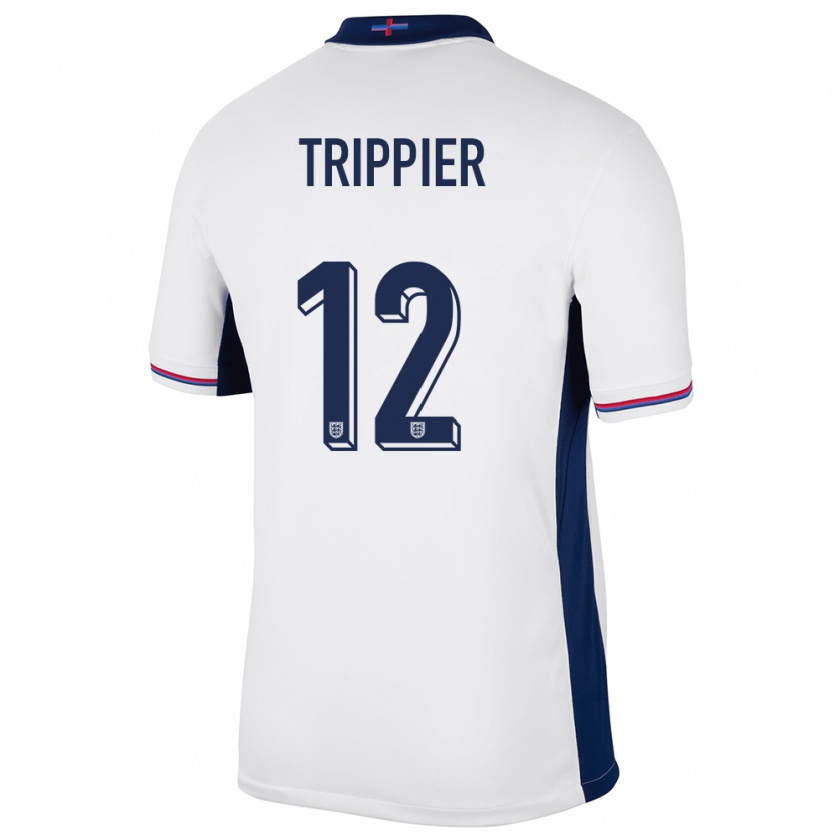 Kandiny Kinder England Kieran Trippier #12 Weiß Heimtrikot Trikot 24-26 T-Shirt