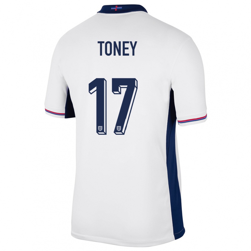 Kandiny Kinder England Ivan Toney #17 Weiß Heimtrikot Trikot 24-26 T-Shirt